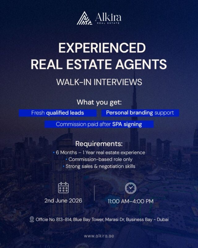 Alkira Real Estate Walk in Interview Poster