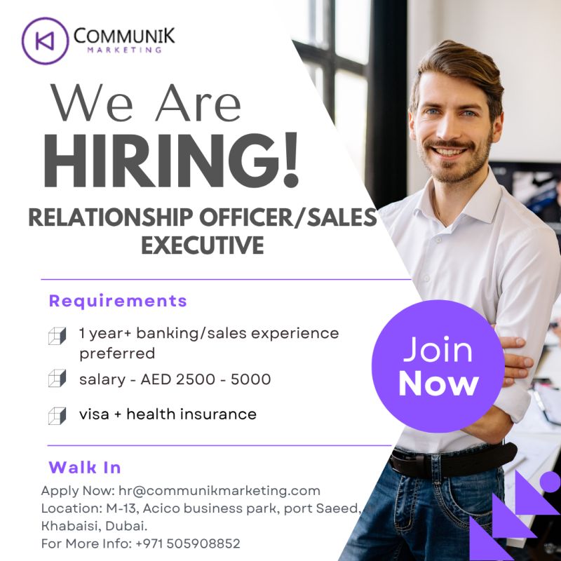 Communik Marketing Walk in Interview oster