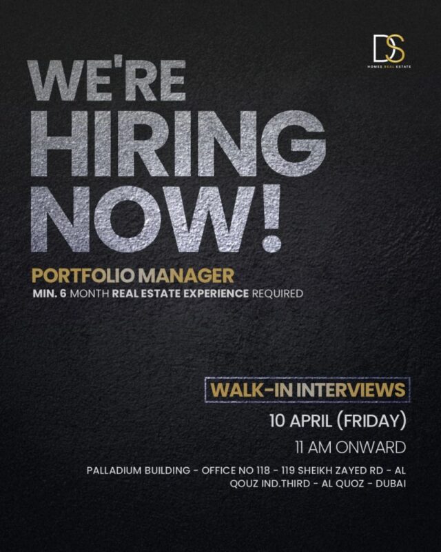 D&S Homes Walk in Interview Poster