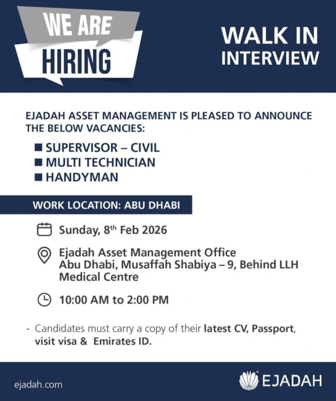 Ejadah Walk in Interview Poster