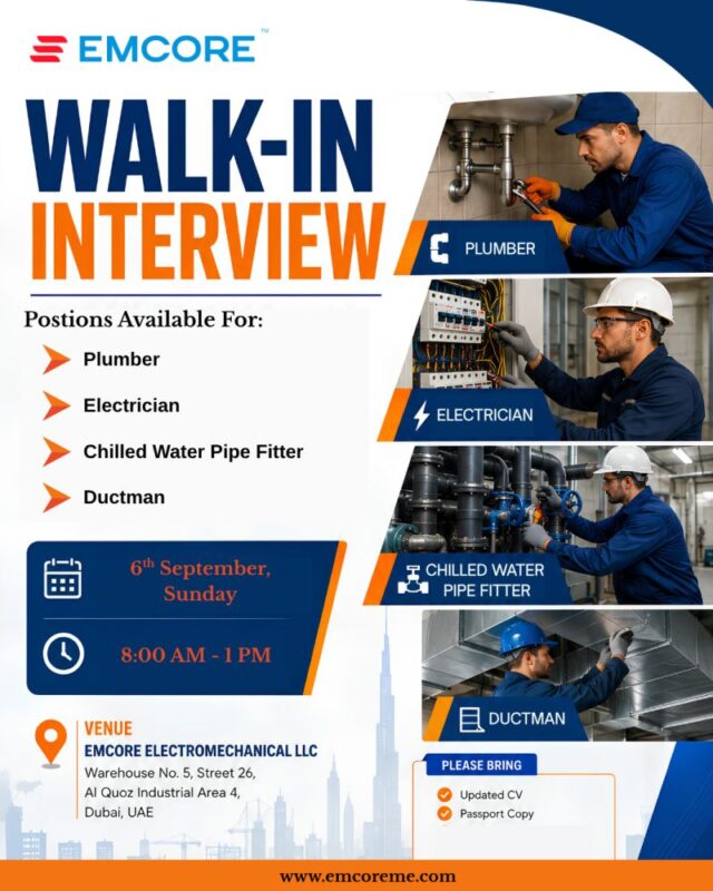 Emcore Walk in Interview Poster