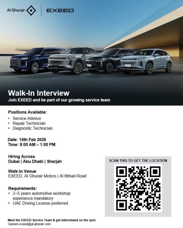 Exeed Walk in Interview Poster