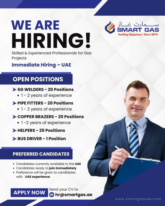 Smart Gas Services Recruitment Poster