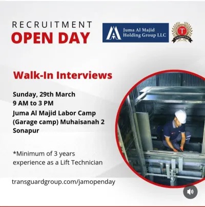 Transguard Group Open Day Recruitment Poster