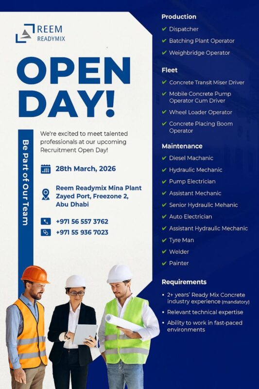 Trojan Construction Open Day Recruitment Poster