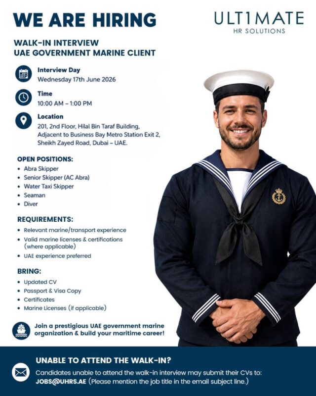 Ultimate HR Solutions Walk in Interview Poster