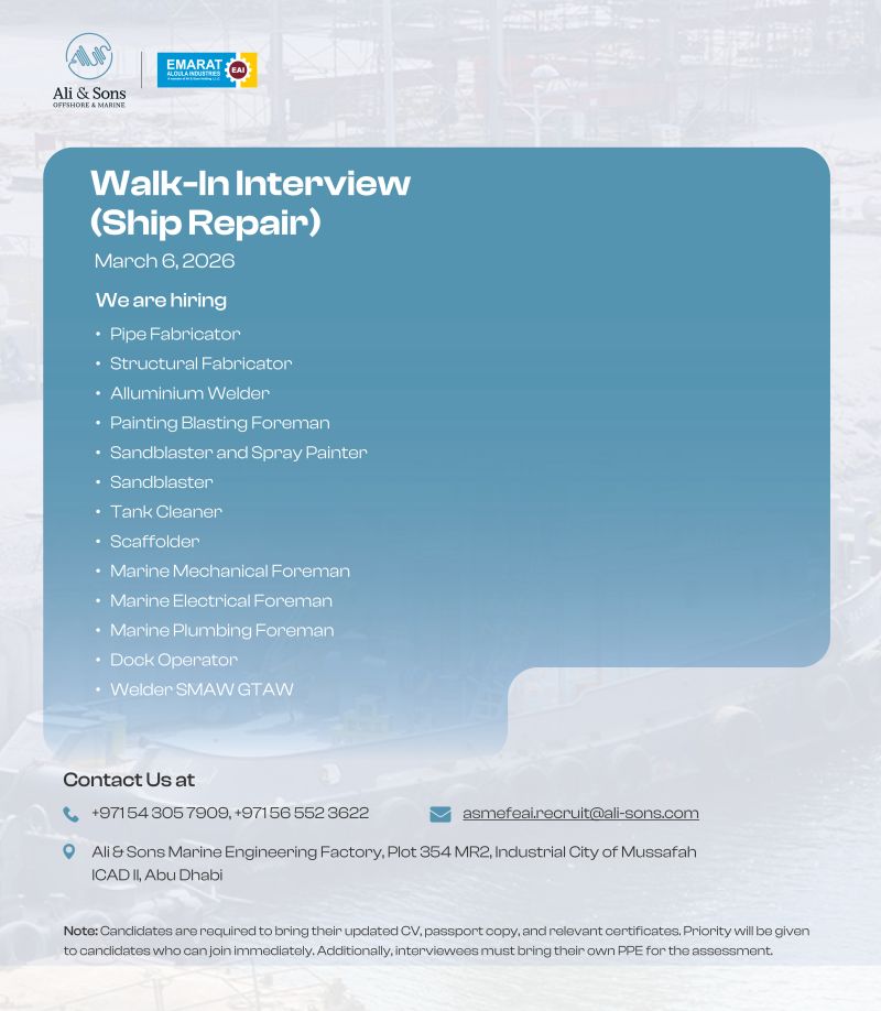 Ali & Sons Walk in Interview Poster