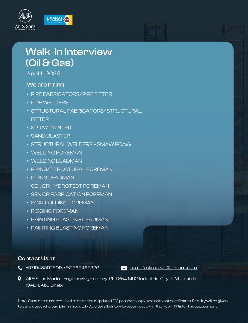 Ali & Sons Walk in Interview Poster