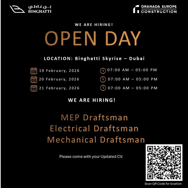 Binghatti Open Day Recruitment Poster