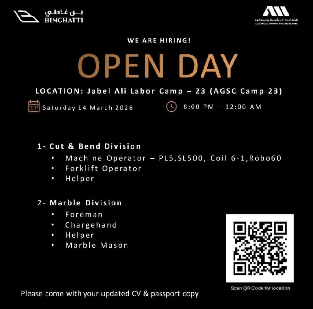 Binghatti Open Day Recruitment Dubai