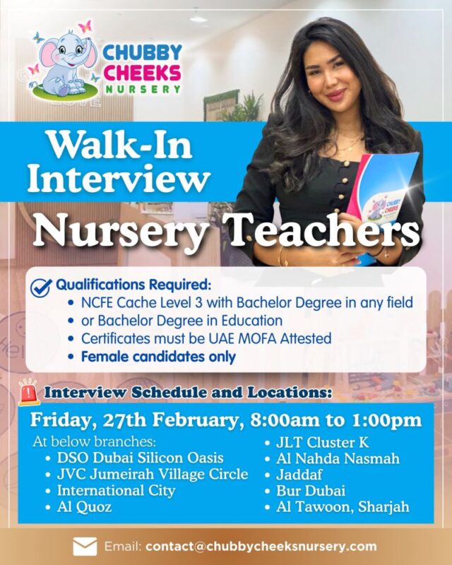 Chubby Cheeks Nursery Walk in Interview Poster