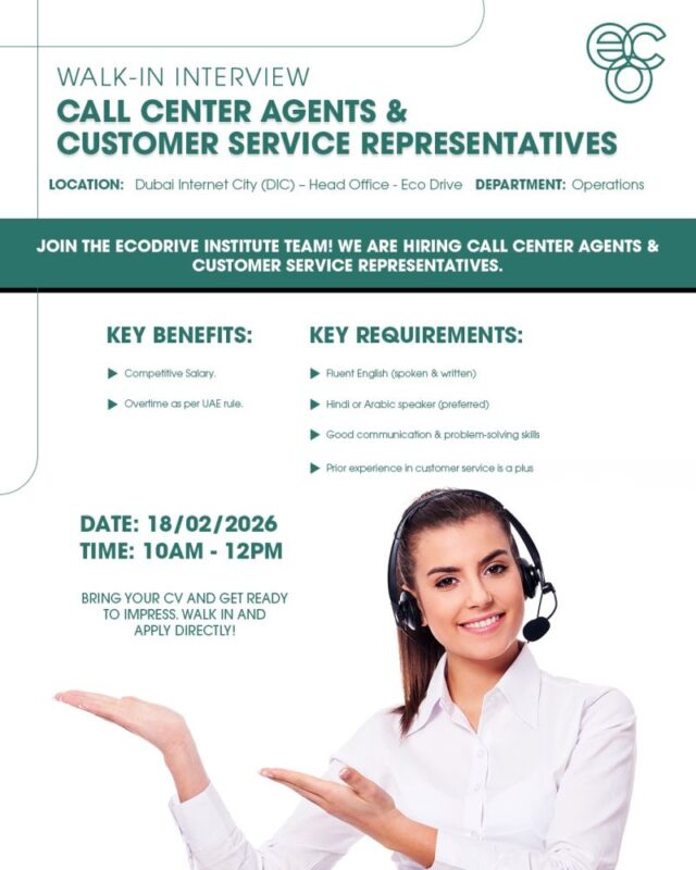 Eco Drive Walk in Interview Poster