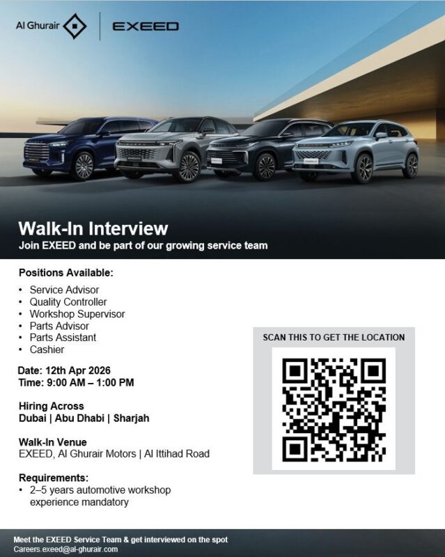 Exeed Walk in Interview Poster