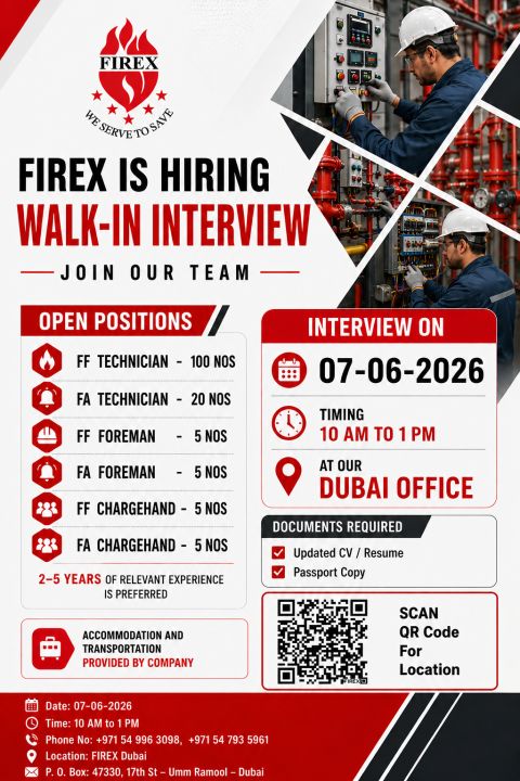 FIREX Walk in Interview Poster