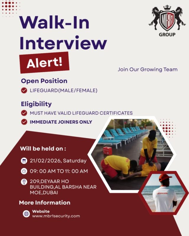 MBR1 Security Services Walk in Interview Poster