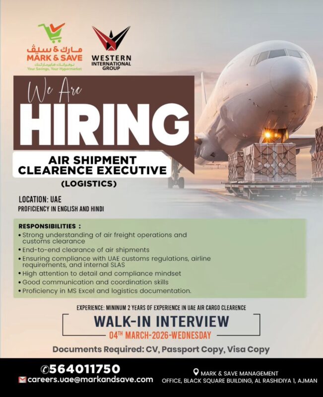 Mark & Save Walk in Interview Poster