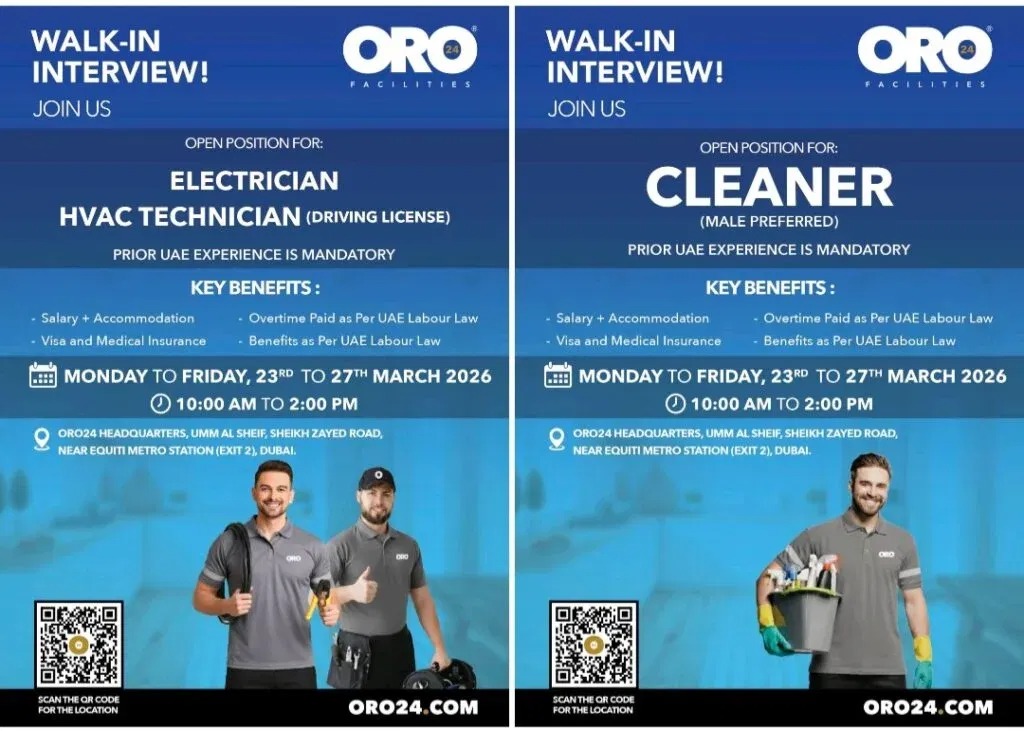 ORO24 Developments Walk in Interview Poster