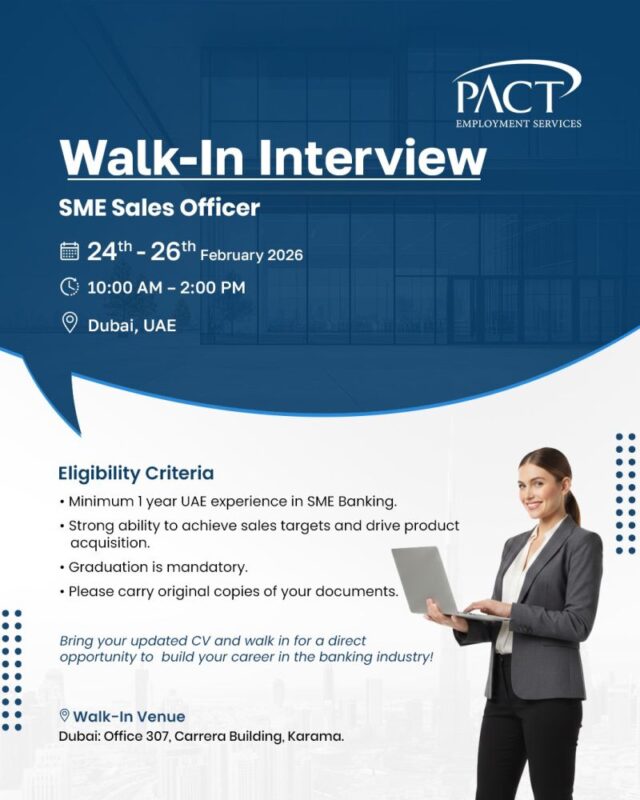 PACT Walk in Interview Poster