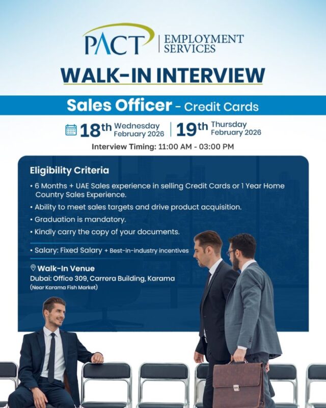 PACT Walk in Interview Poster