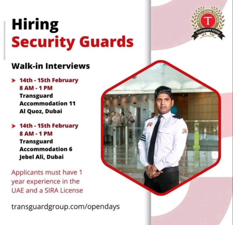 Transguard Group Walk in Interview Poster