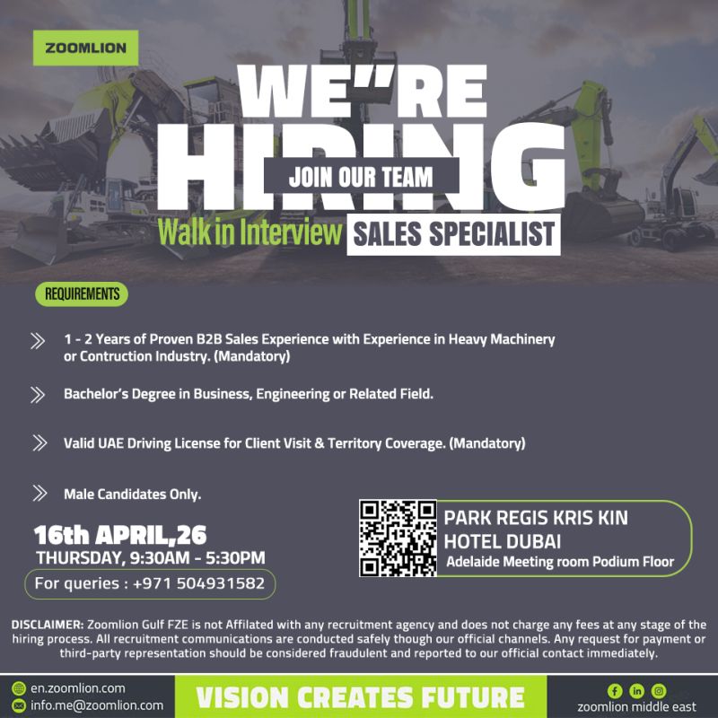 Zoomlion Walk in Interview Poster