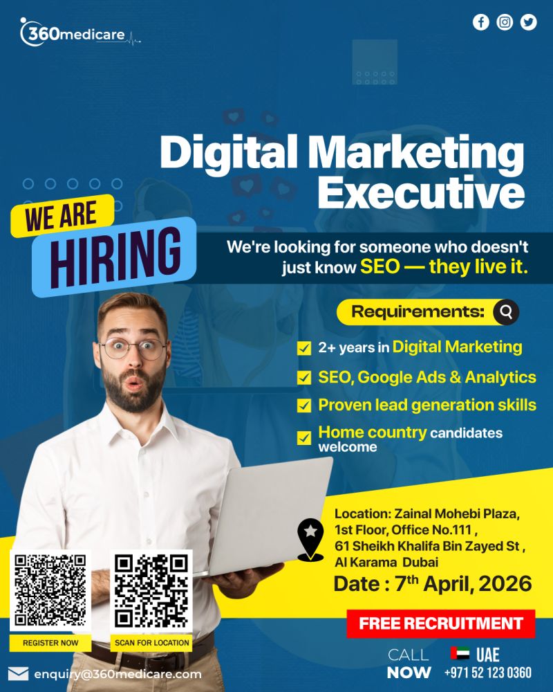 360Medicare Walk in Interview Poster