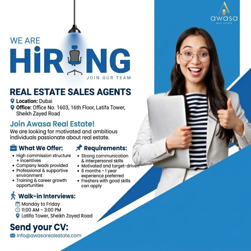Awasa Real Estate Walk in Interview Poster