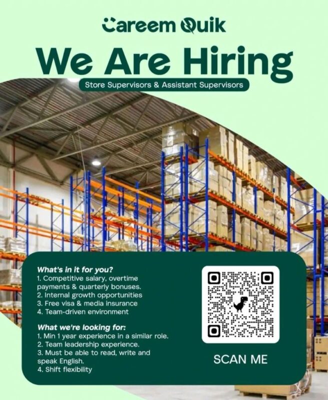 Careem Quik Recruitment Poster