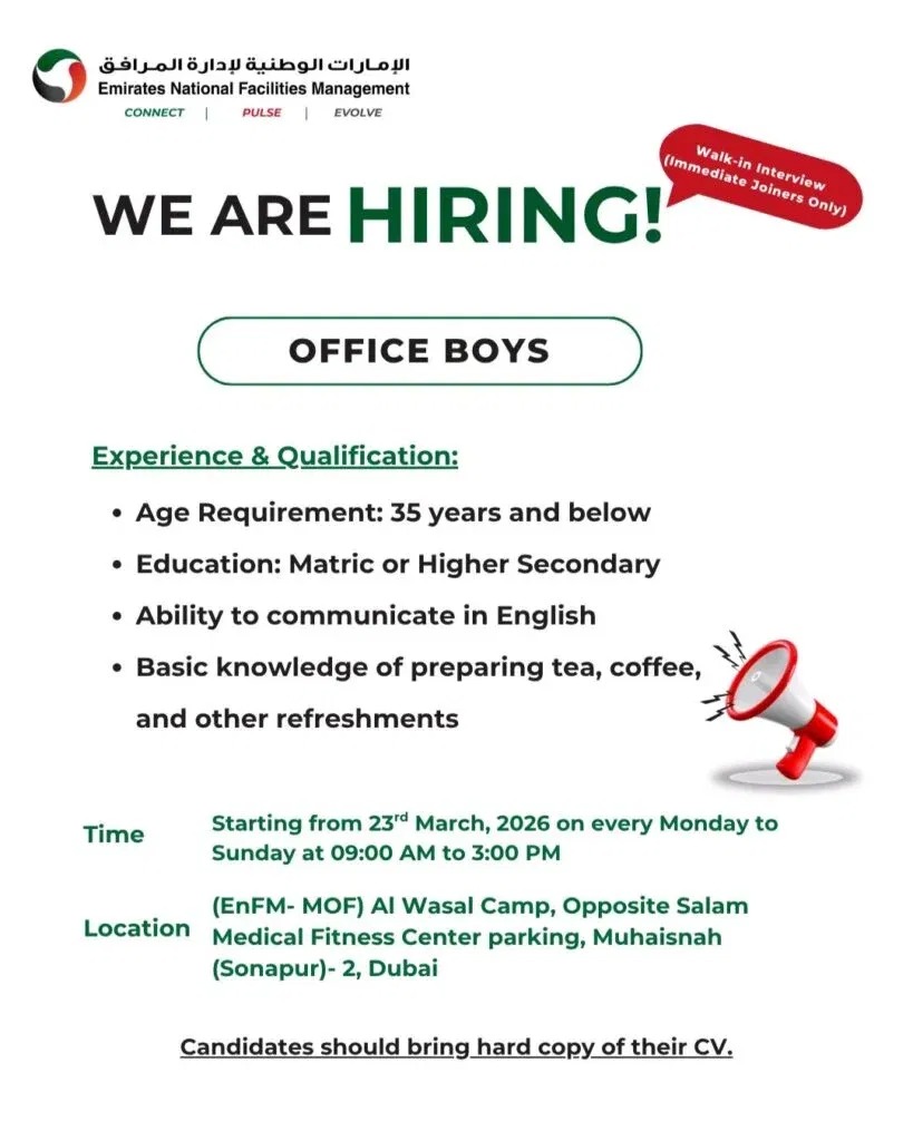 Emirates National FM Walk in Interview Poster