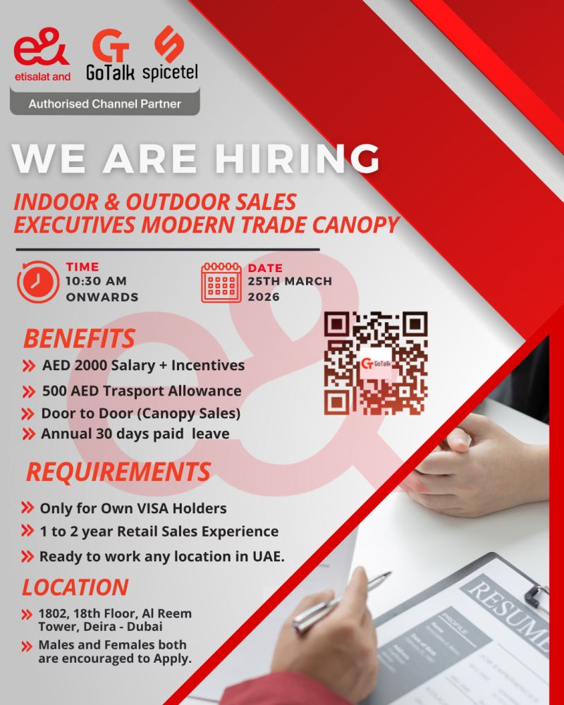 Etisalat Walk in Interview Poster