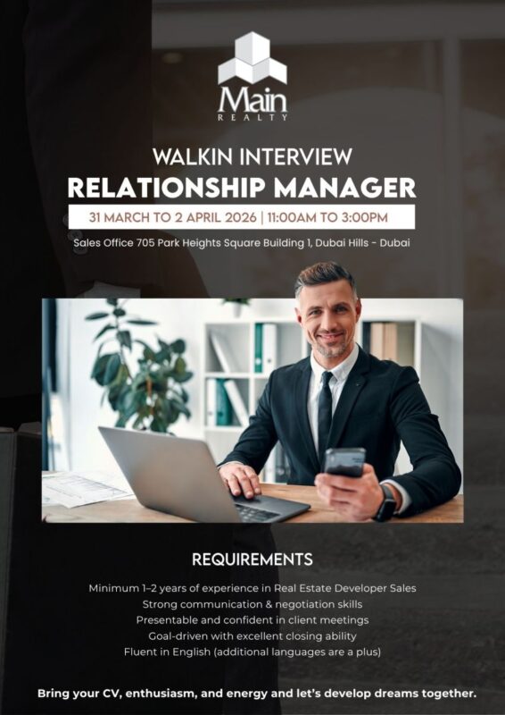 Main Realty Walk in Interview Poster