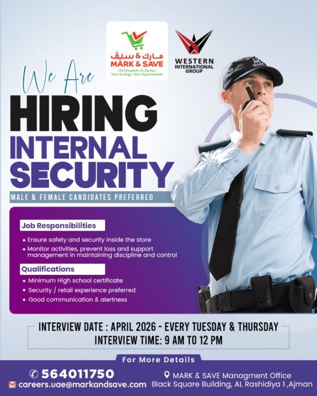 Mark & Save Walk in Interview Poster