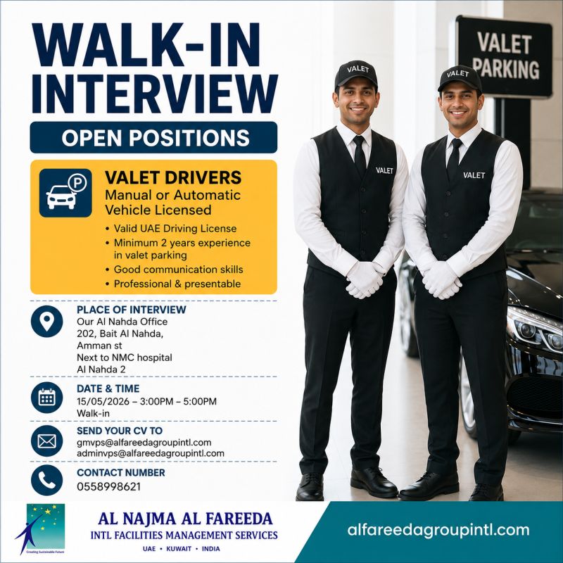 Al Najma Al Fareeda Walk in Interview Poster