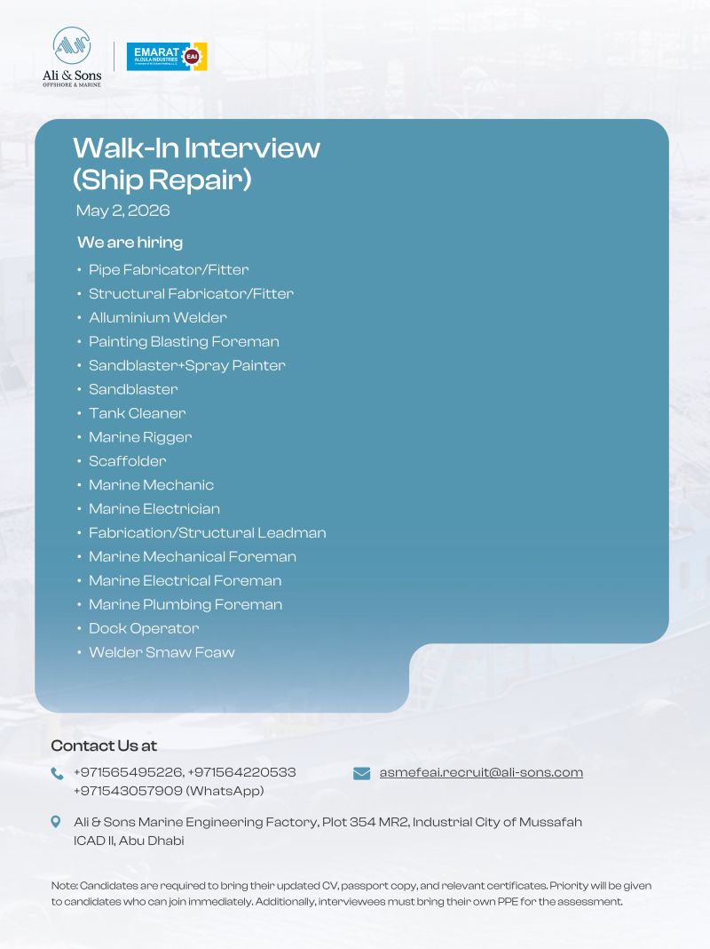 Ali & Sons Walk in Interview Poster