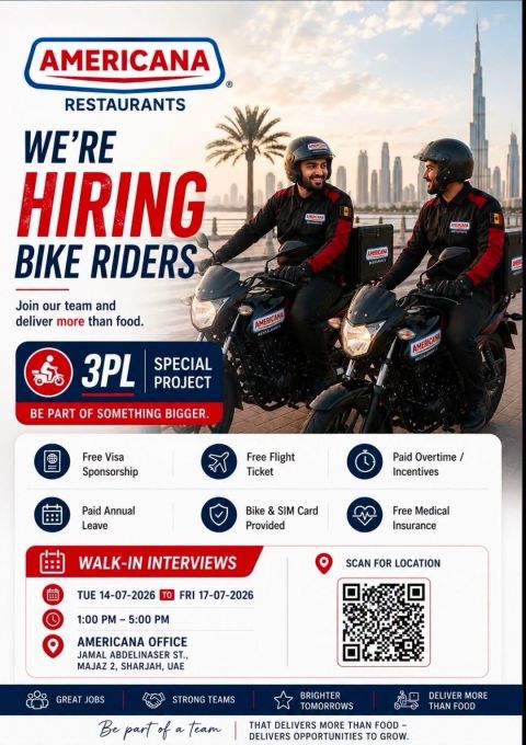 Americana Restaurants Walk in Interview Poster