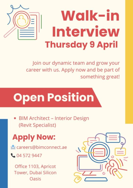 BIM Connect Walk in Interview Poster