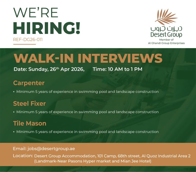 Desert Group Walk in Interview Poster