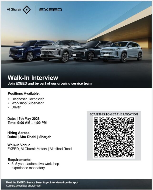 Exeed Walk in Interview Poster