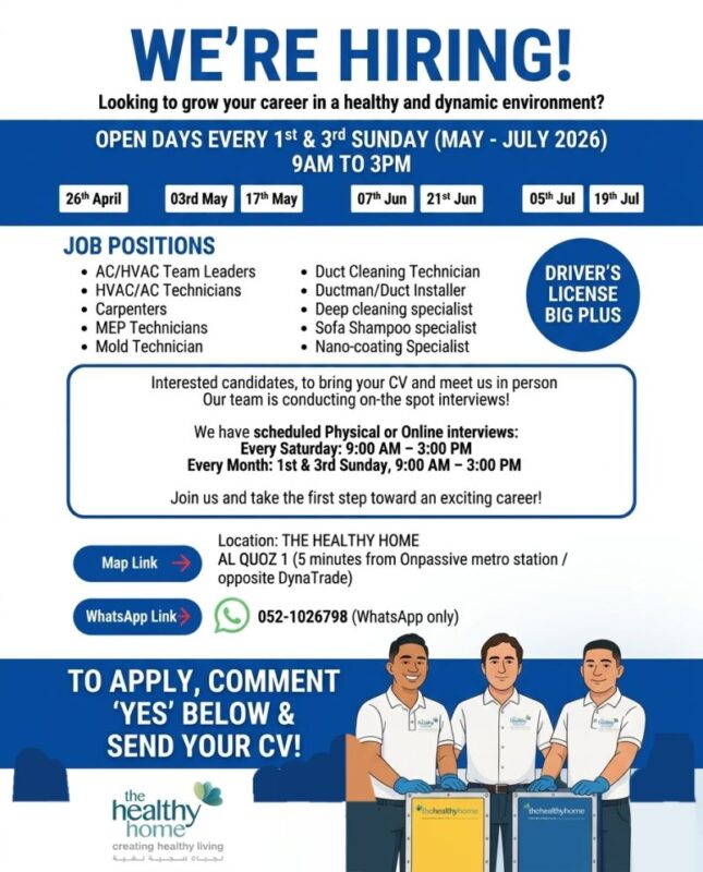 Healthy Home Open Days Poster