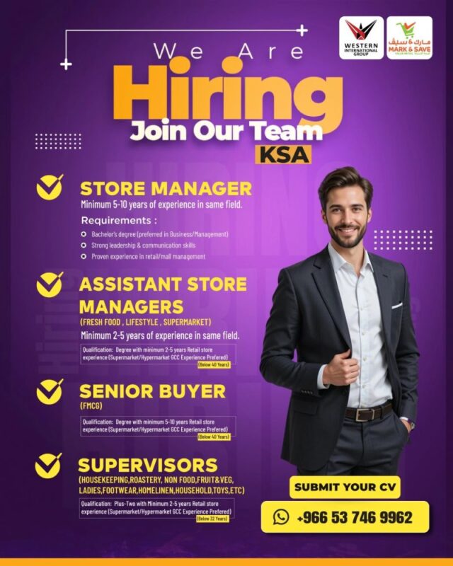 Mark & Save Recruitment Poster