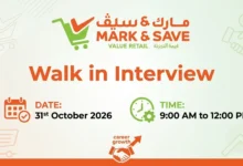 Mark & Save Walk in Interview in Ajman