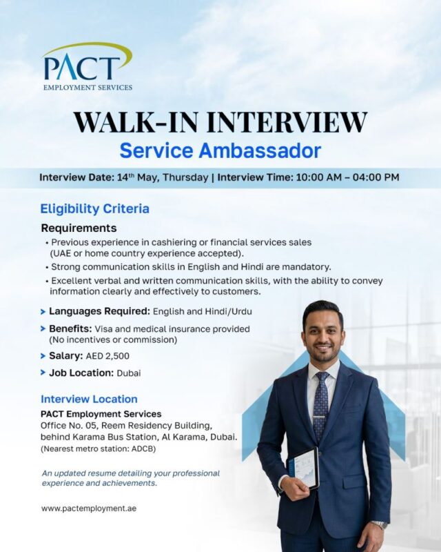 PACT Walk in Interview Poster