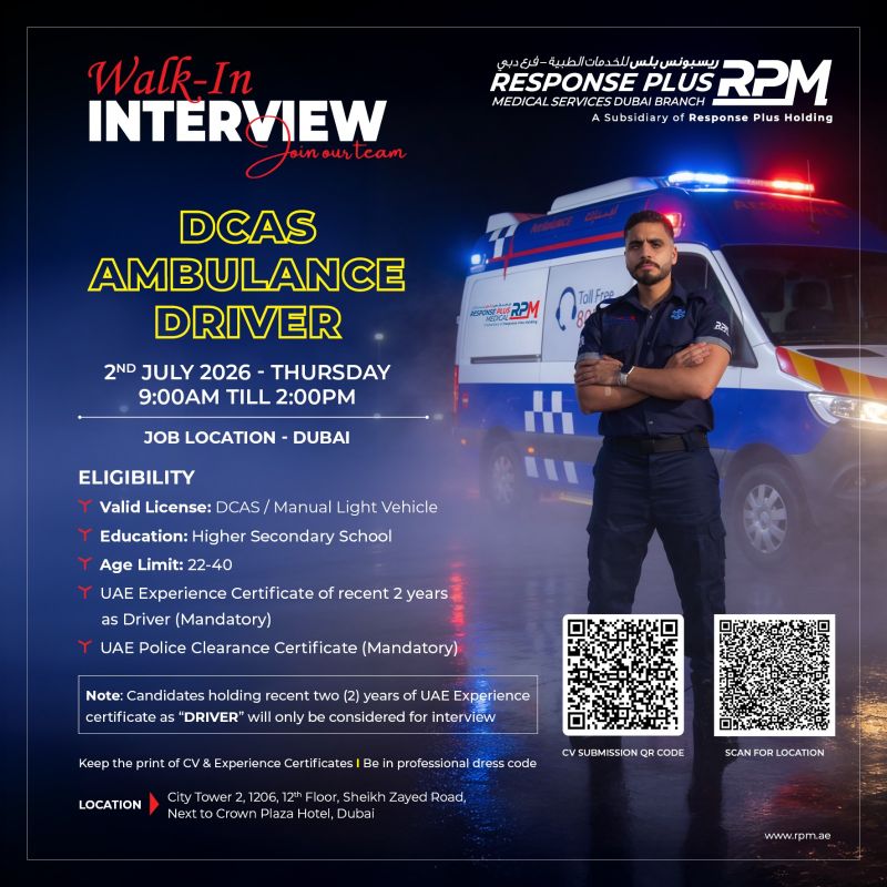 Response Plus Walk in Interview Poster
