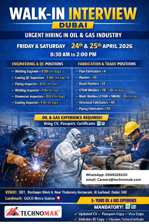 Technomak Group Walk in Interview Poster