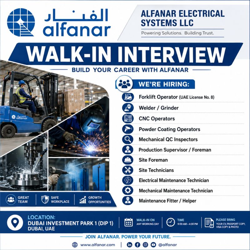 Alfanar Walk in Interview Poster