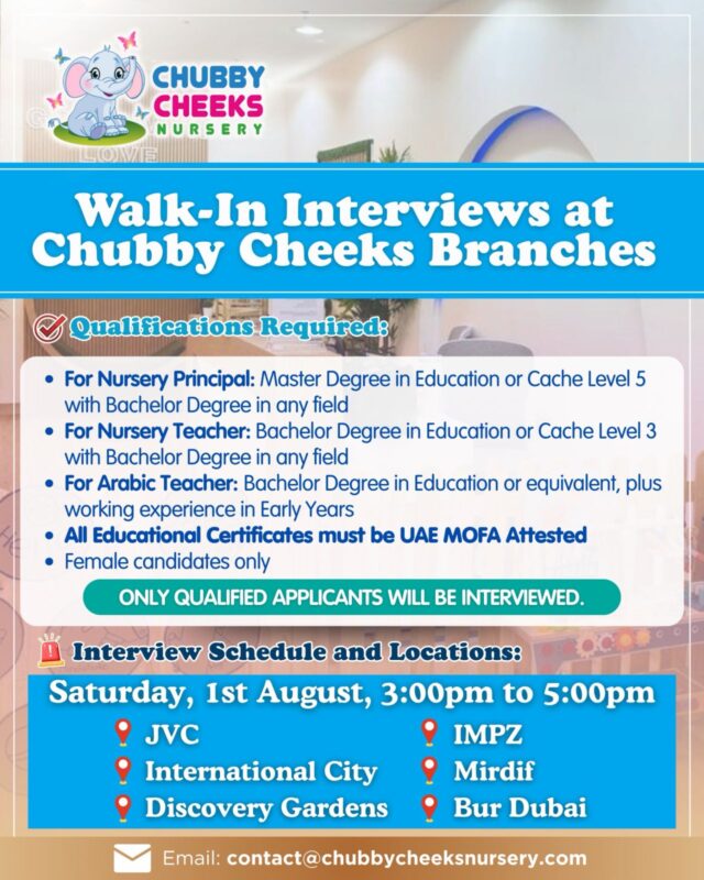 Chubby Cheeks Nursery Walk in Interview Poster