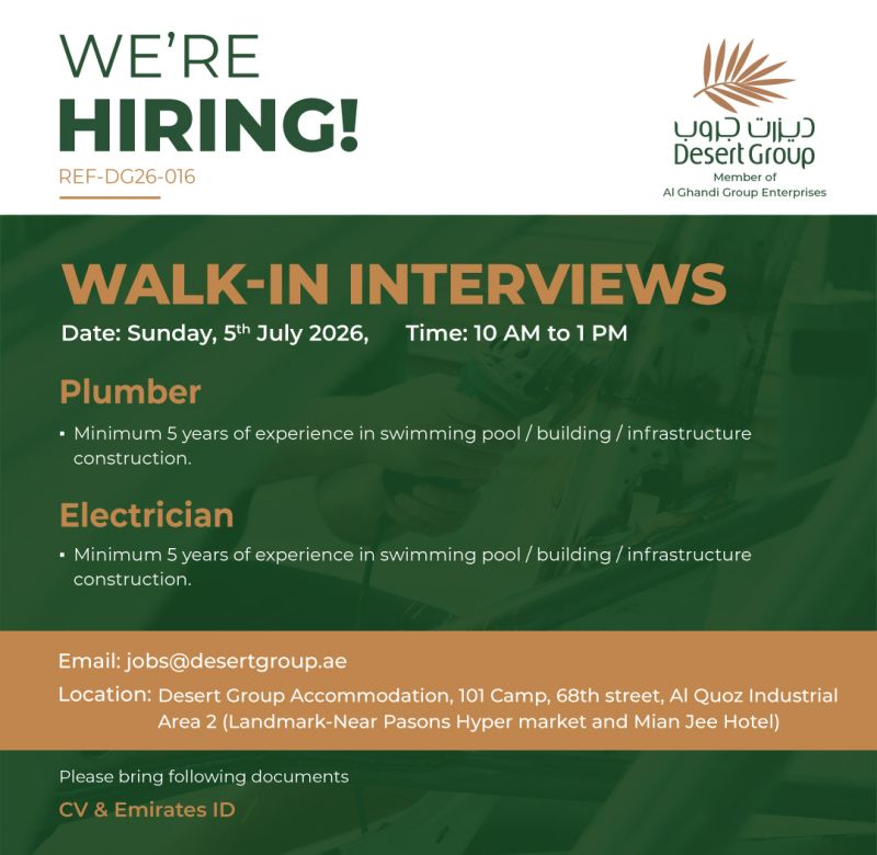 Desert Group Walk in Interview Poster