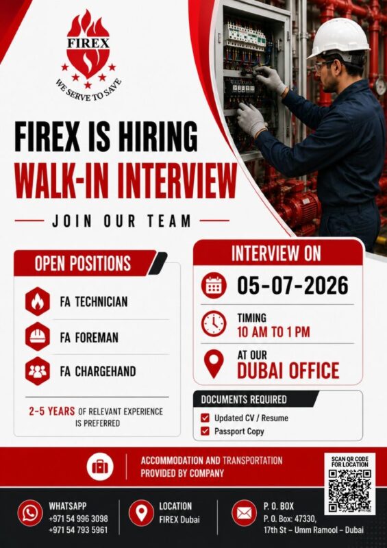 FIREX Walk in Interview Poster