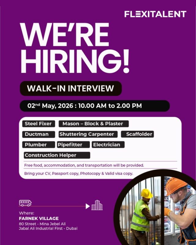 Flexitalent Walk in Interview Poster