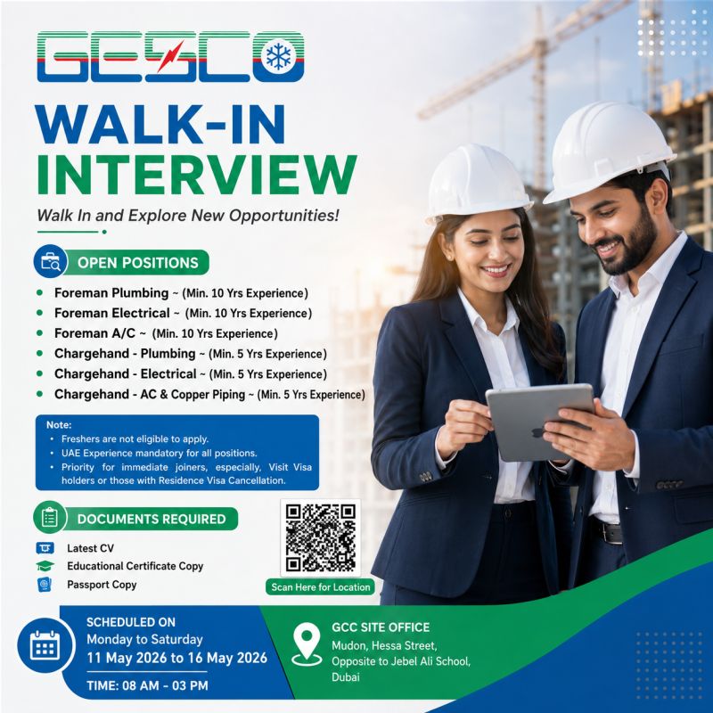 GESCO Walk in Interview Poster